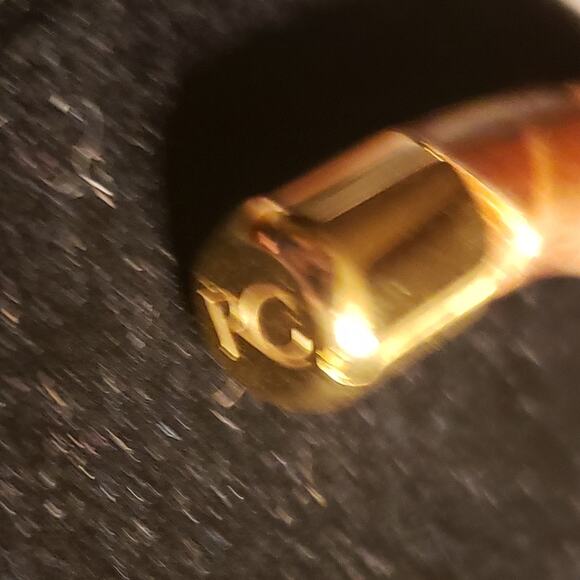 Rustic Cuff-Sheila Metalic gold snakeskin cuff bracelet - Picture 2 of 4